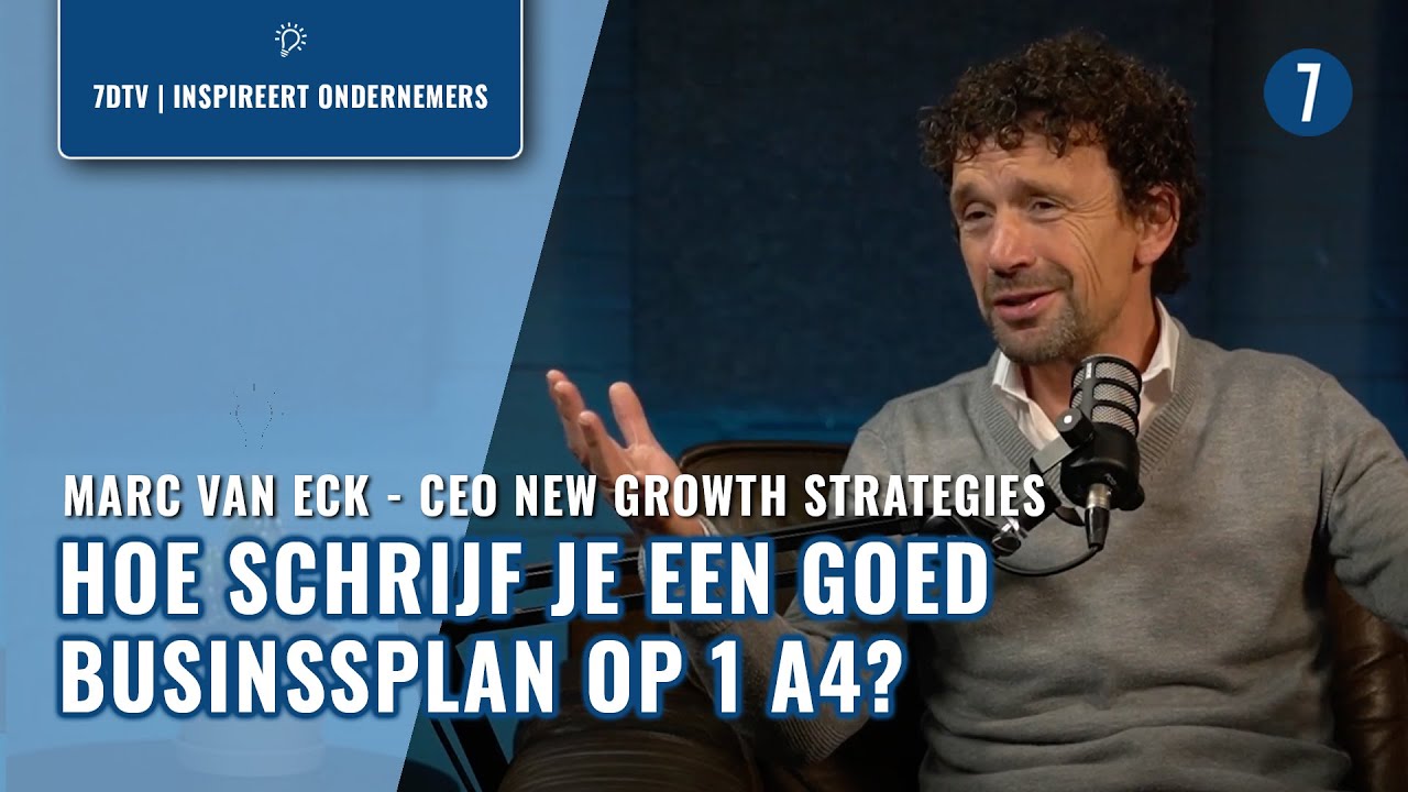 Marc van Eck (CEO New Growth Strategies): ‘Vergroot je kans op succes met een businessplan’ | 7DTV