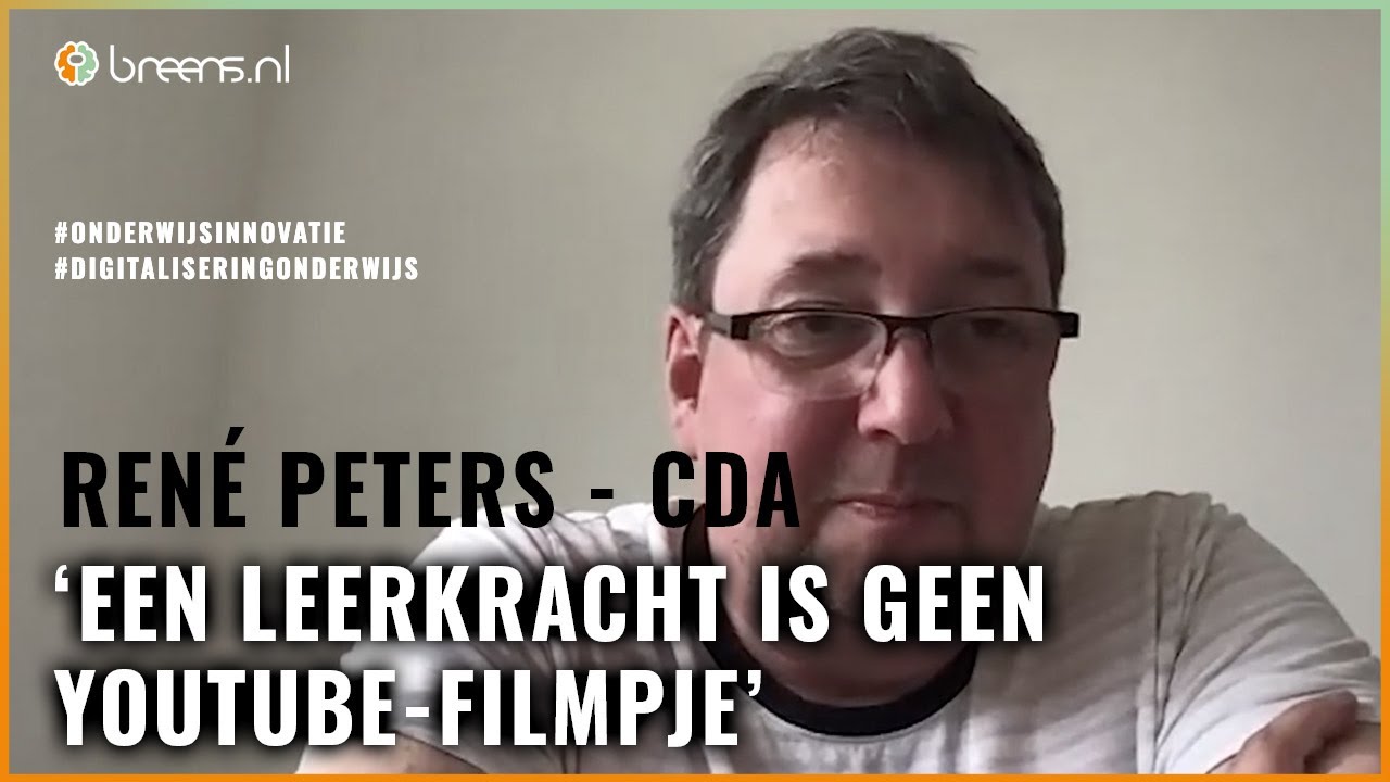 Tweede Kamerlid René Peters (CDA) over onderwijs: ‘De basis blijft de relatie van mens tot mens’